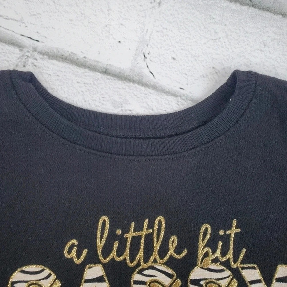 A little bit Sassy Girls Fleece Lined Sweatshirt and Sweatpants Matching Set - Picture 7 of 9